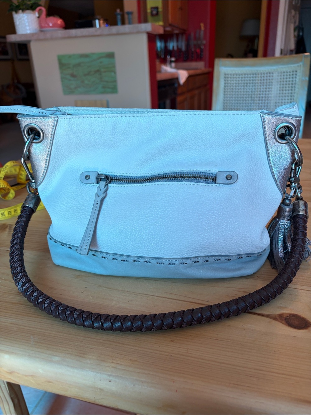 The Sak, light gray handbag